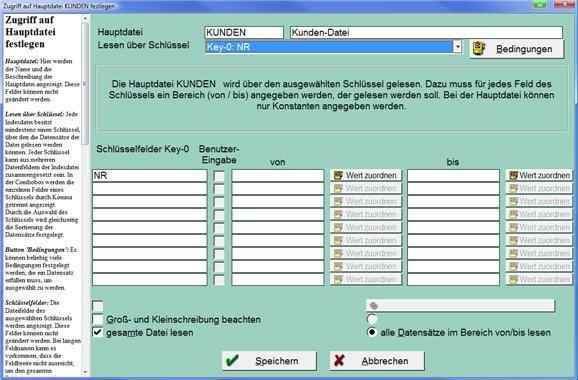 Zugriff auf Hauptdatei festlegen